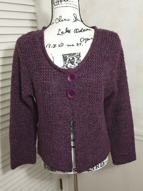 Habitat Clothes To Live In, Purple Sweater Multi-color Threads, Small/Medium
